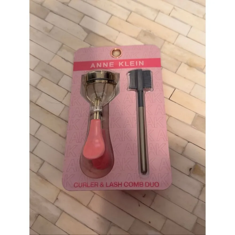 Anne Klein Eyelash Curler and Lash Comb Duo Makeup Grooming Set New in Pack